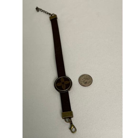 Louis Vuitton Monogram Canvas Brown Leather band - Picture 4 of 7